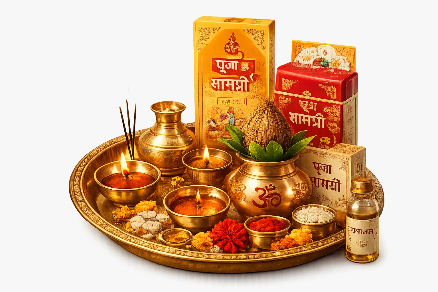 पूजा थाली और बर्तन